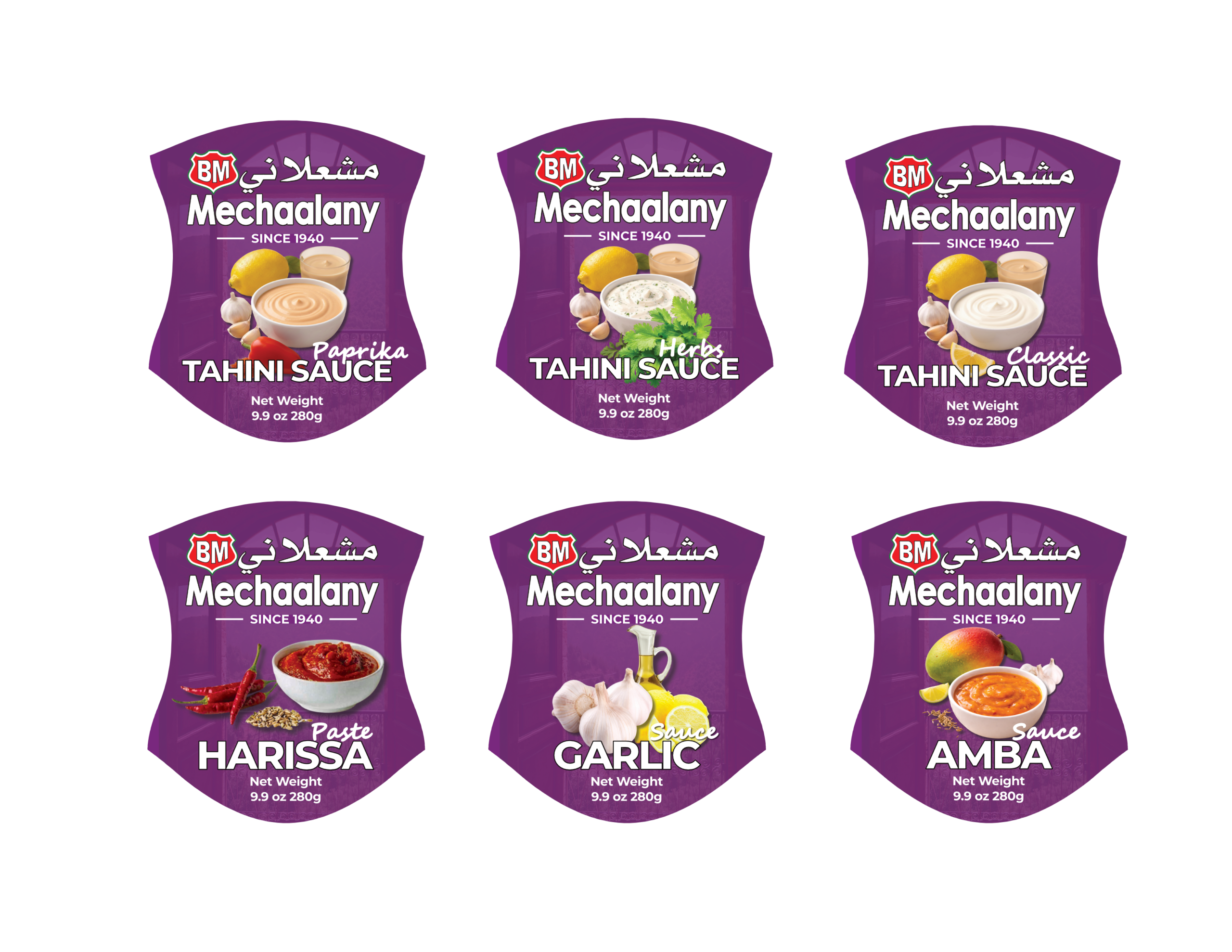 Mechaalany sauce labels